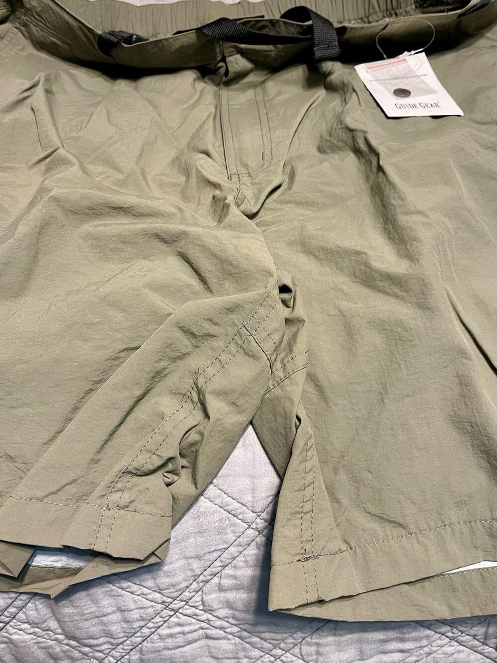 GUIDE GEAR Belted Mesh Lined Nylon Hiking Cargo Short Olive Men Sz XXL New #0172